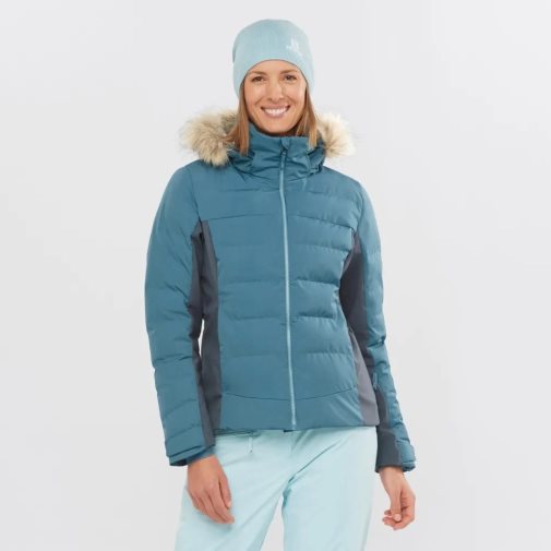 Chaquetas De Esquí Salomon Stormcozy Insulated Hoodie Mujer Turquesa | MX GWPL520